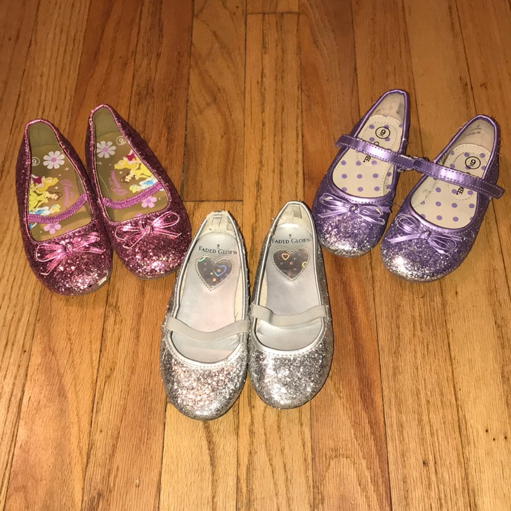 3 Pairs of Sparkly Shoes Bundle!!